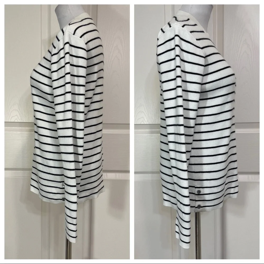 Club Monaco cotton/cashmere striped sweater - Picture 2 of 7